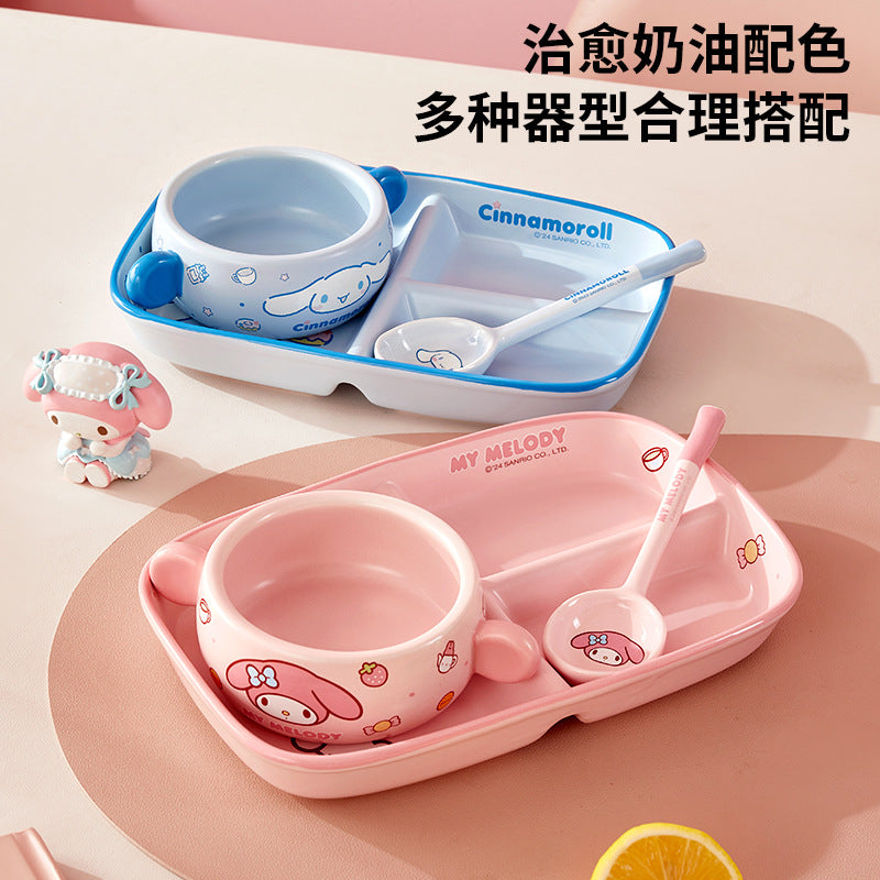 My Melody & Cinnamoroll Divided Bento Box Set - Sanrio Character Lunch Container