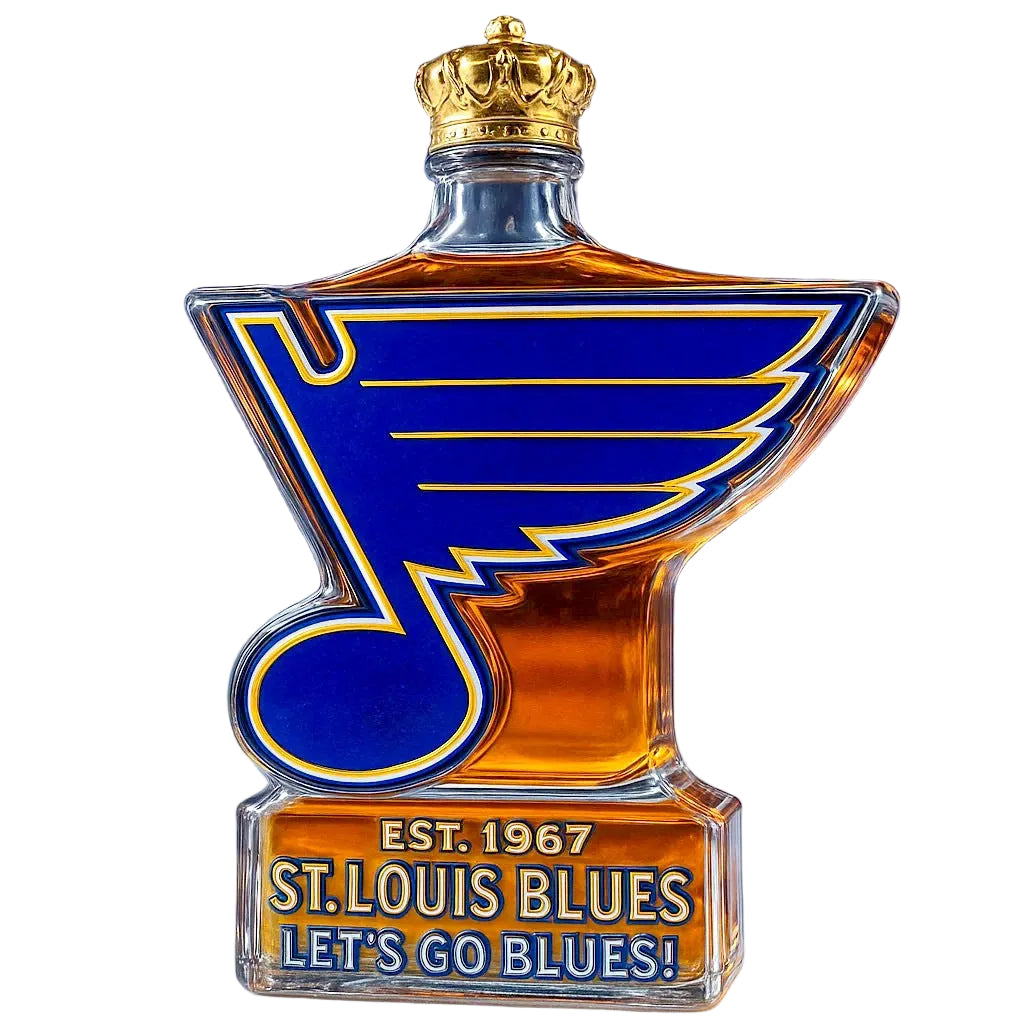 Cross-Border New Products Blues Wine Bottle Glass Wine Bottle Ornament Independent Stand Hot-Selling Product Whiskey Bottle Wine Set