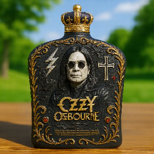 Ozzy Osbourne Gothic Whiskey Bottle Decanter - 20x16.5x12cm Collectible Liquor Decor