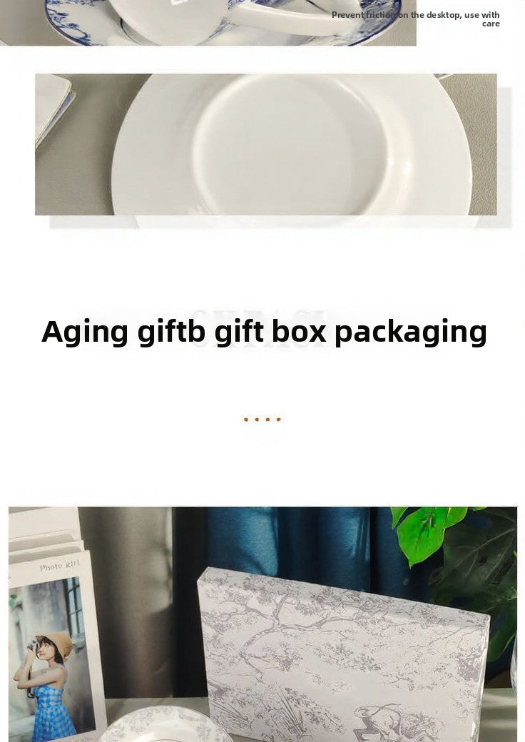 D Family Rui Tiger Series Original Label Spoon Coffee Cup Saucer European Afternoon Tea Set Black Tea 2 Cups 2 Saucers Gift Box