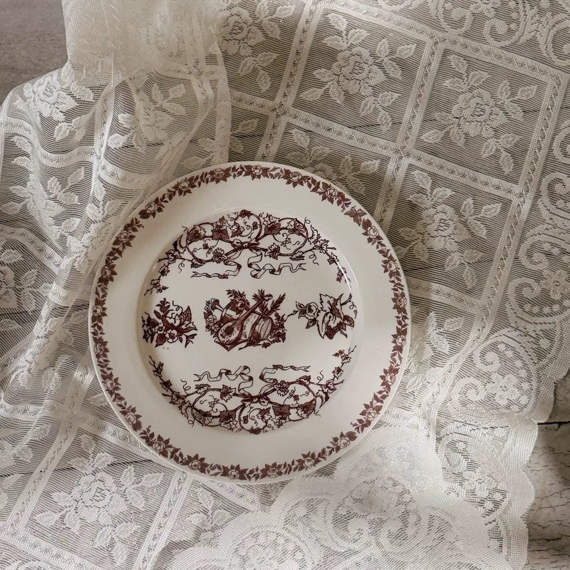 D Brand High-End Exquisite Bone China Western Plate Sun Moon Stars 10inch Flat Plate Gift Box Set of 4 Ceramic Plates