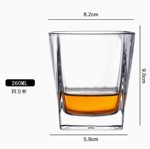 Crystal Cut Whiskey Decanter Set - 750ml Bottle + 4 Tumbler Glasses