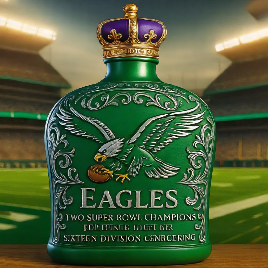 Philadelphia Eagles Championship Whiskey Bottle - 400ml (2 Super Bowl Titles Collectible)