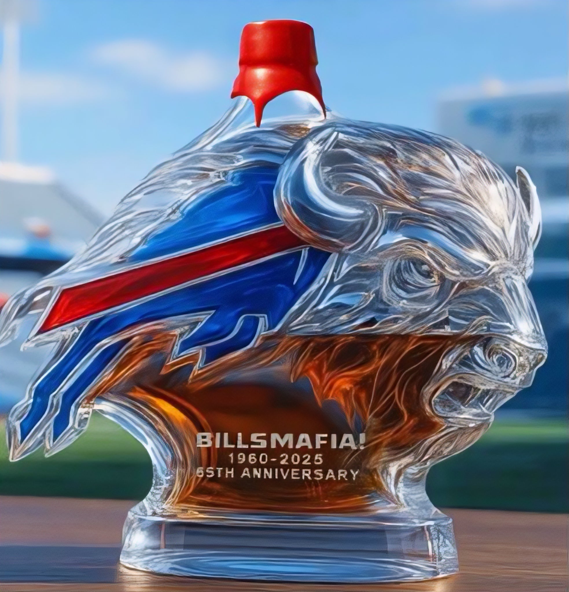 Buffalo Bills 65th Anniversary Whiskey Bottle - 400ml (Bills Mafia Collectible)