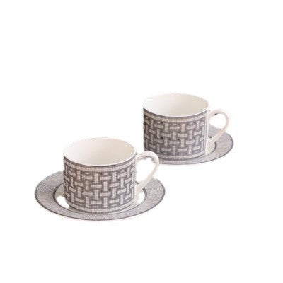 Bone China Coffee Cup and Saucer H Home Set Creative Tea Cup with Saucer