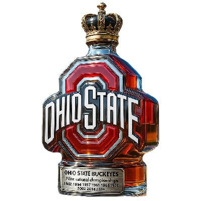Ohio State Buckeyes "OSU" Whiskey Bottle - 400ml (4 Cap Styles)