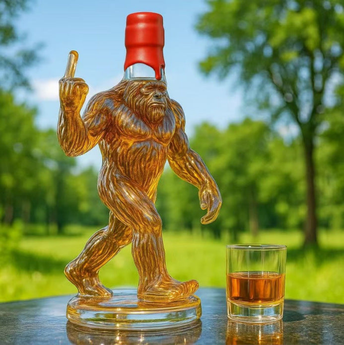 Bigfoot Legend Whiskey Decanter - 350ml Full-Body Sasquatch Shaped Spirit Bottle