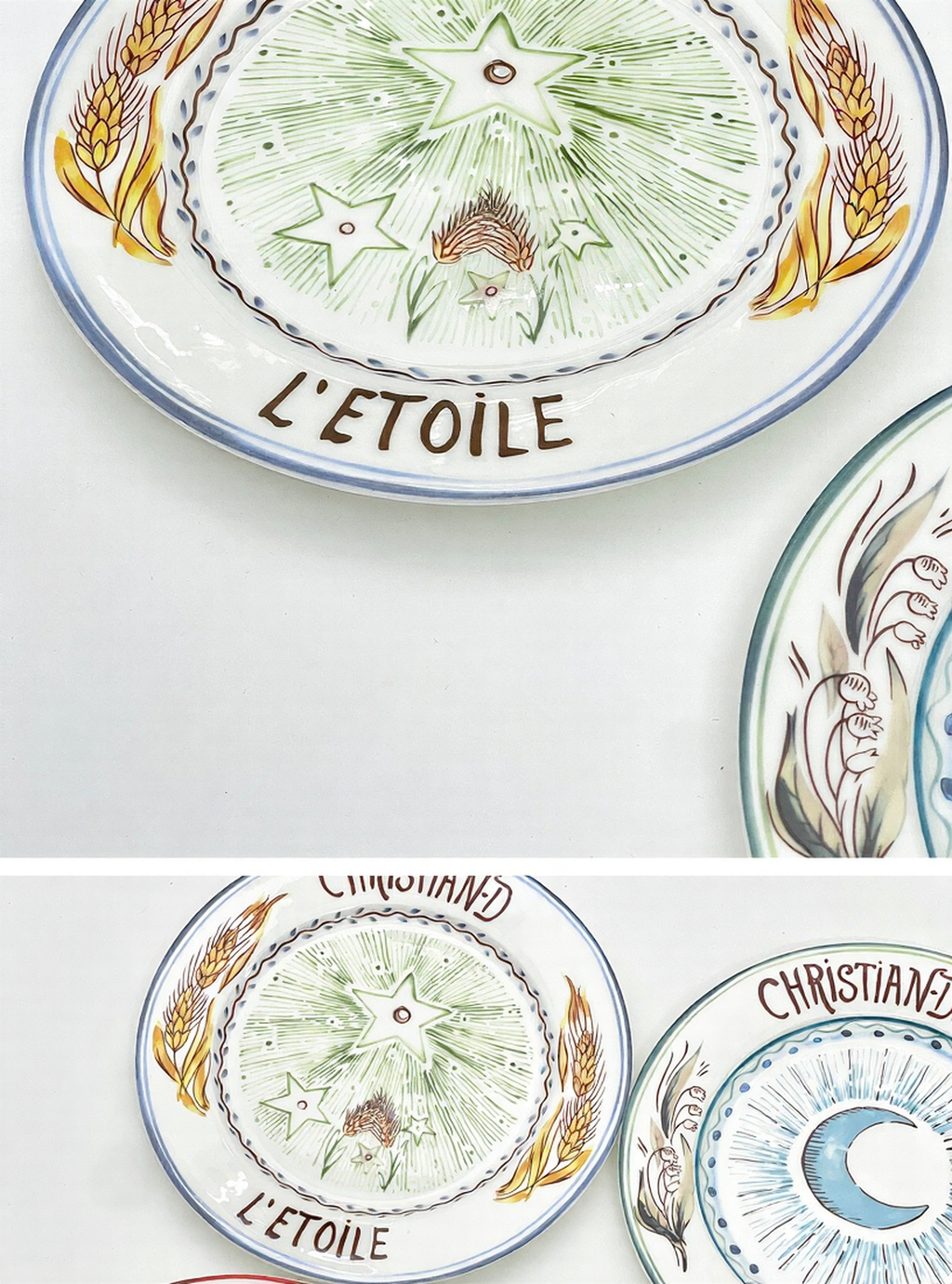 D Tarot Series Ceramic Dinner Plates Creative Gift Internet Celebrity Plates Steak Plates Set