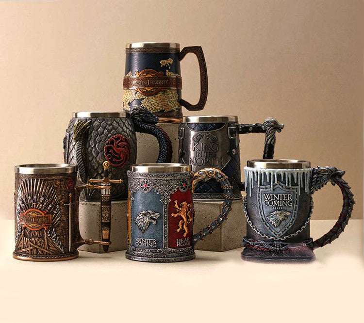 A Song of Ice and Fire Game of Thrones Mug Embossed Whiskey Cup