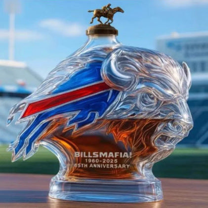 Buffalo Bills 65th Anniversary Whiskey Bottle - 400ml (Bills Mafia Collectible)