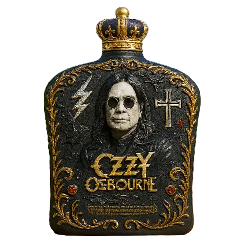 Ozzy Osbourne Gothic Whiskey Bottle Decanter - 20x16.5x12cm Collectible Liquor Decor