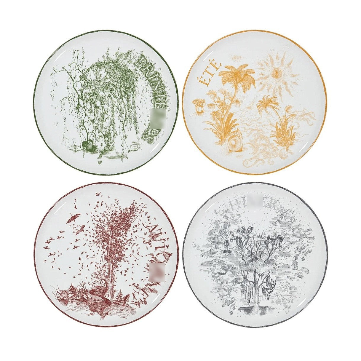 D Tarot Series Ceramic Dinner Plates Creative Gift Internet Celebrity Plates Steak Plates Set