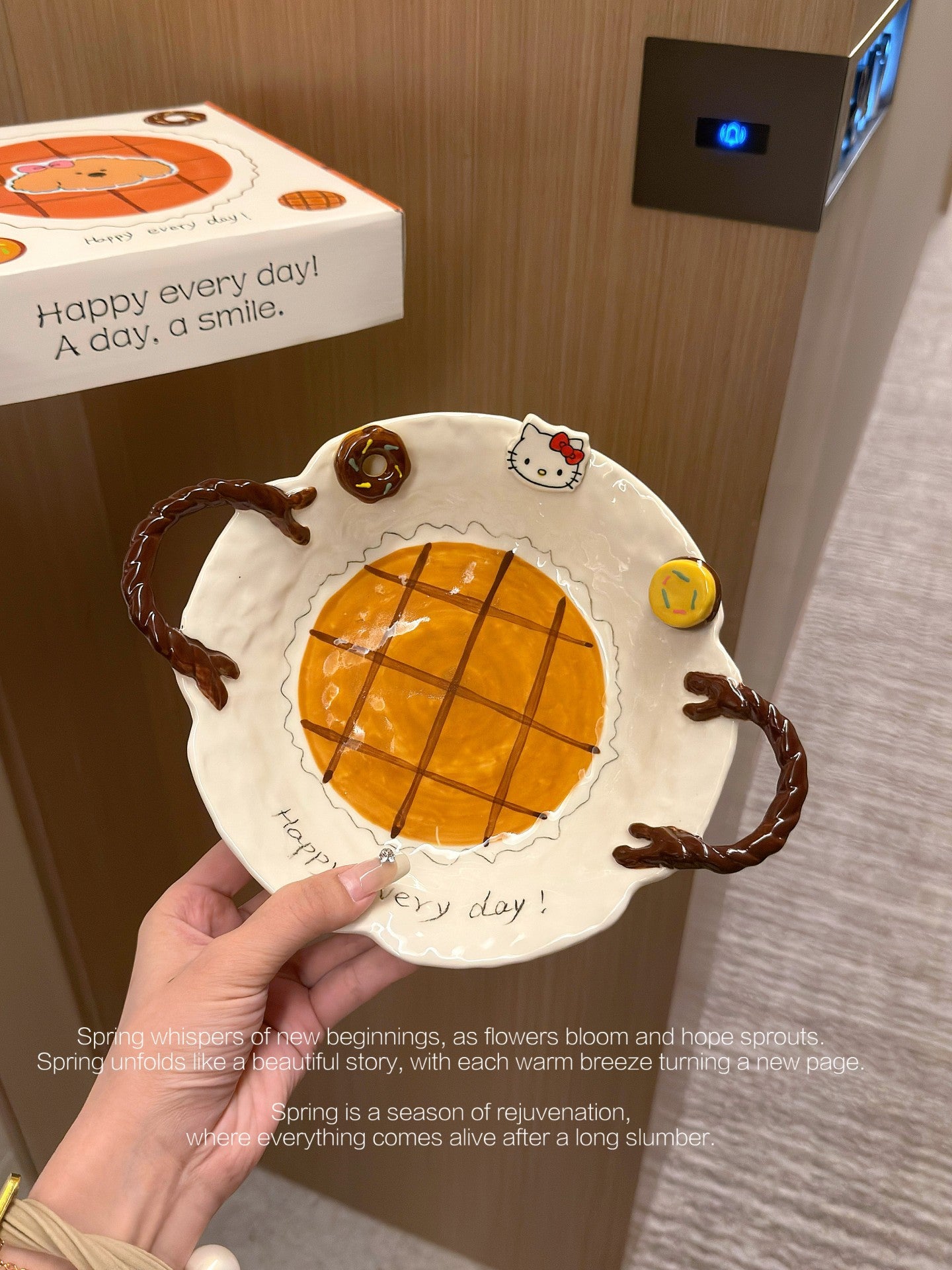 KT Plate Ceramic Tableware Hand-painted Underglaze Dinner Plate Rice Bowl Serving Plate Coffee Cup