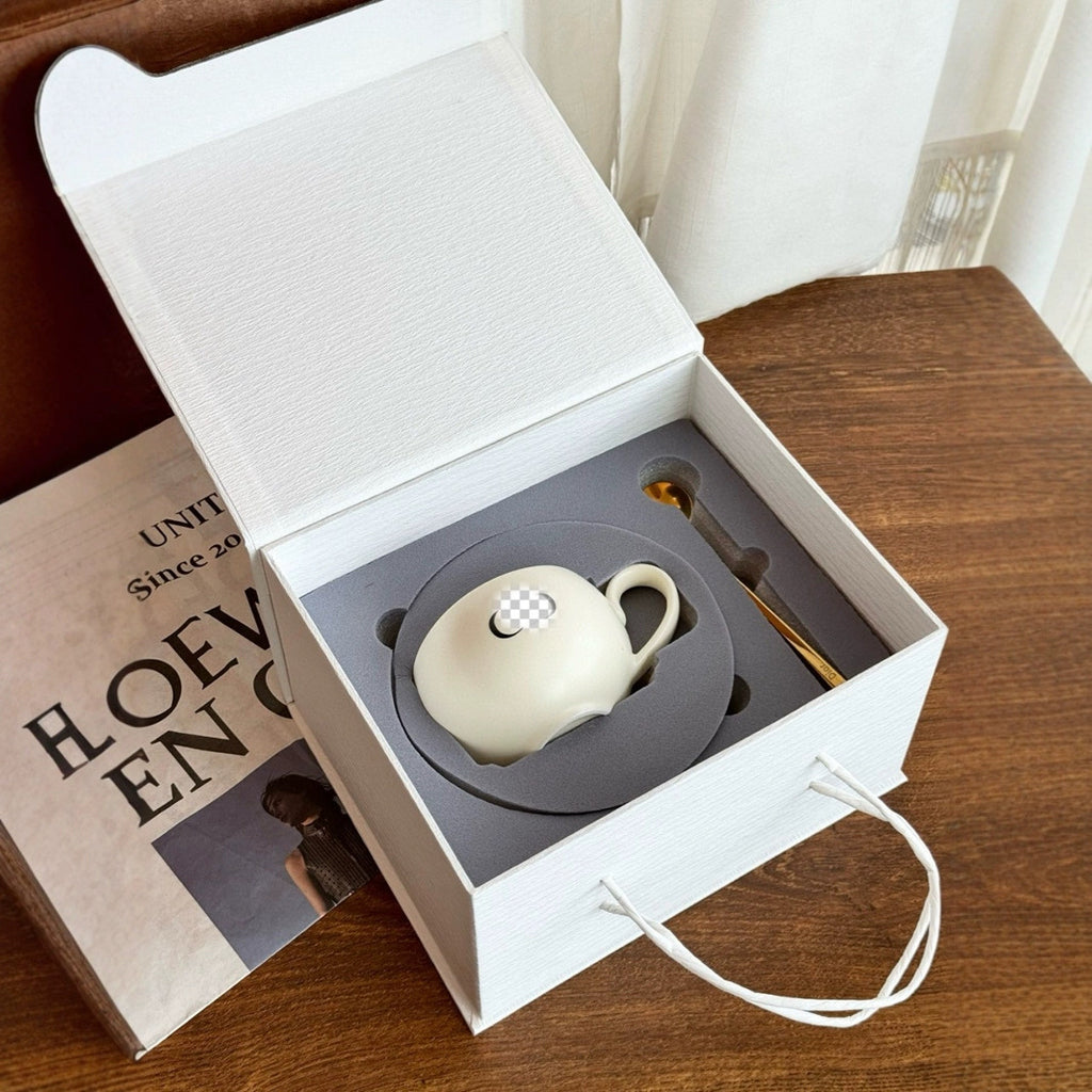 D new cup, saucer, and spoon three-piece set