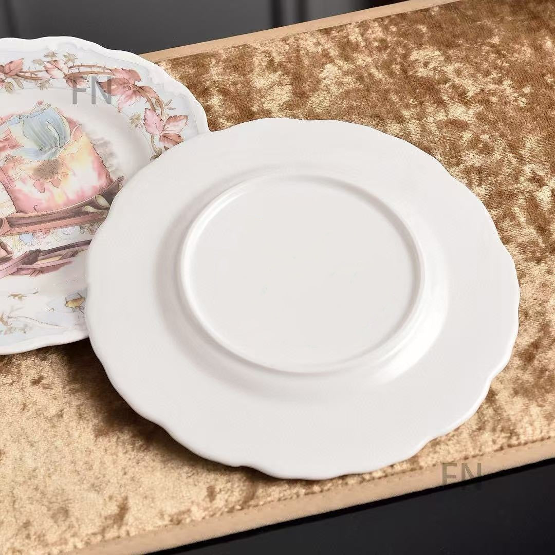 H Jia Doujia Mouse Moving Series Bone China Tea Coffee Set Single Cup and Saucer Dim Sum Plate British Afternoon Tea Cup