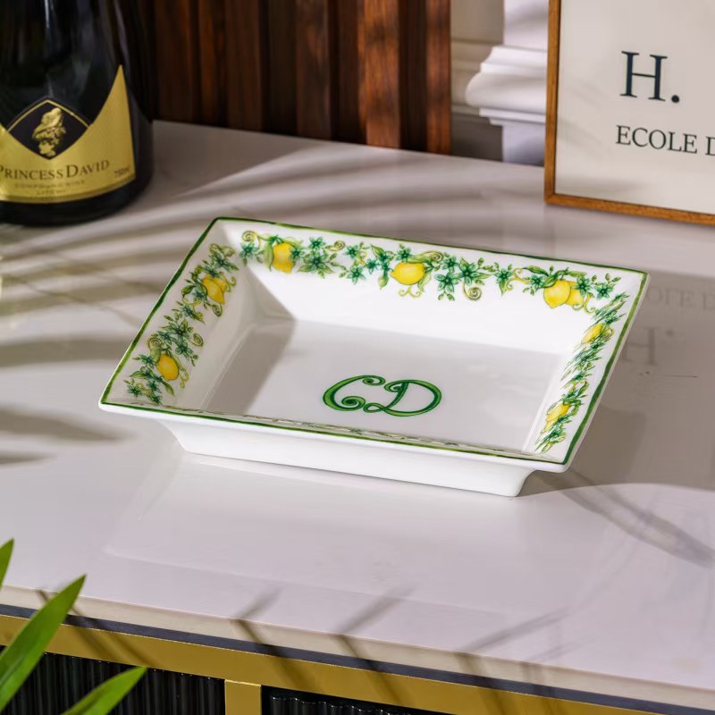 D Moon Series Bone China Tarot Card Storage Tray Home Retro Tray Light Luxury Style