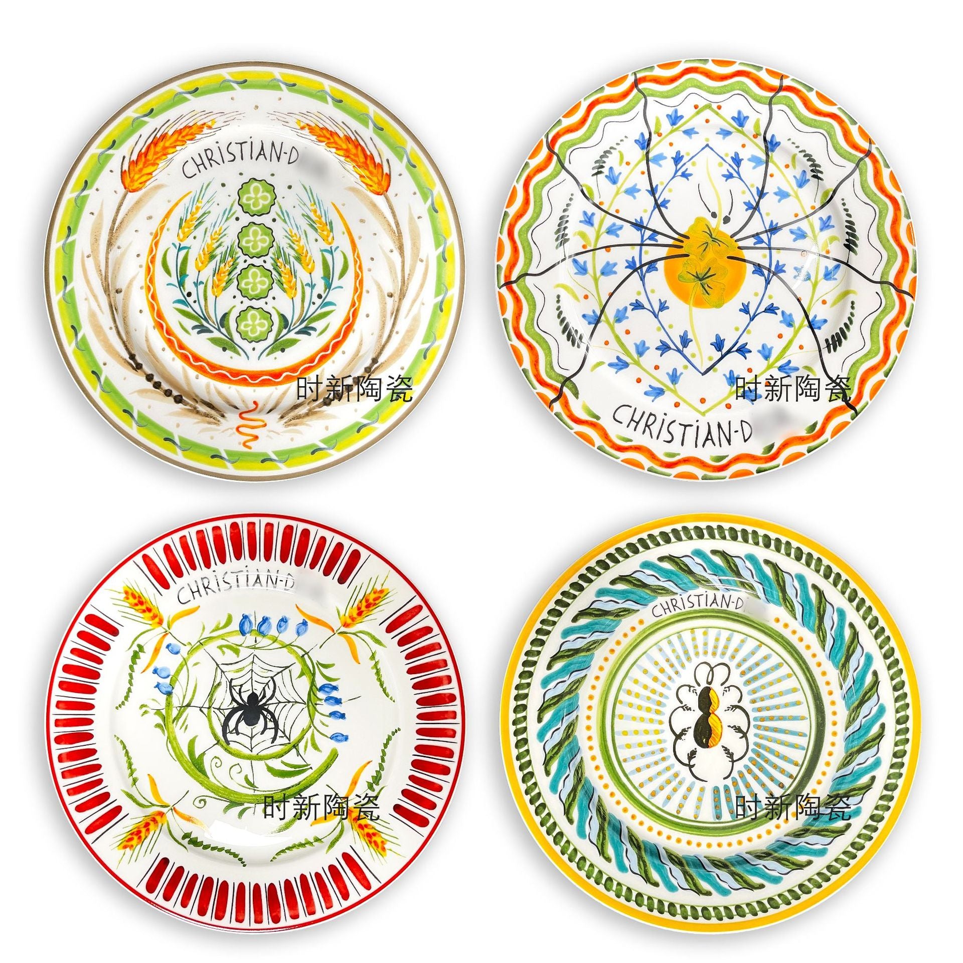 D Family Tableware Tarot Series Ceramic Plates Bone China Creative Gift Internet Celebrity Plates Steak Plates Set