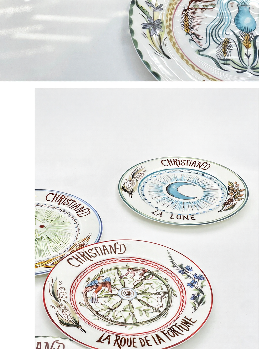 D Tarot Series Ceramic Dinner Plates Creative Gift Internet Celebrity Plates Steak Plates Set