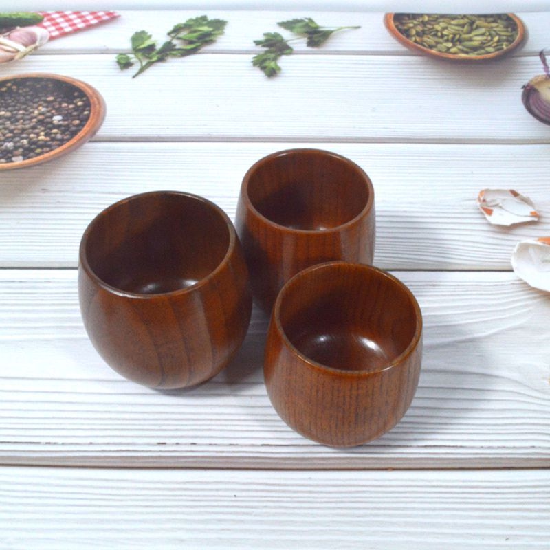 Carbonized Jujube Wood Japanese Style Wooden Big Belly Cup Vintage Wine Cup Wooden Cup Water Cup Jujube Wood Japanese Style Wooden Big Belly Cup