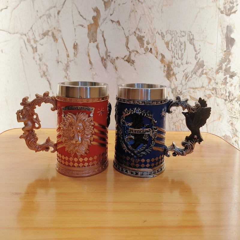 Creative Strange Shape Film Academy Peripheral Collection Cup Large Capacity Stainless Steel Mug Cup Carved Personality Beer Steins