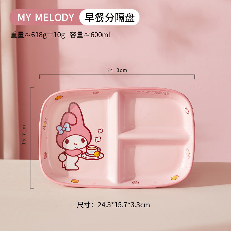My Melody & Cinnamoroll Divided Bento Box Set - Sanrio Character Lunch Container