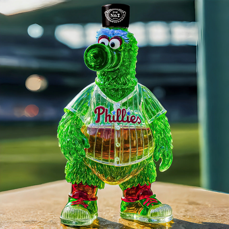 Philadelphia Phillies Mascot KGD Whiskey Bottle - 25x16x15cm Collectible Decanter