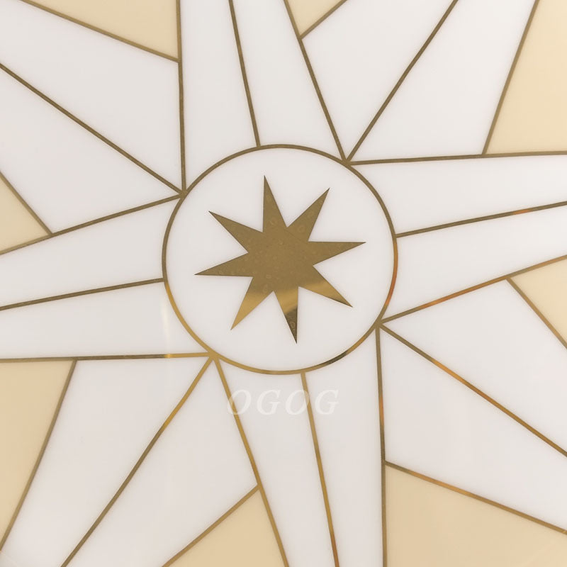 D Family Lucky Star Compass Series Gold-Edged Plate High-End Light Luxury European Style D Family Dinner Plate Western Plate