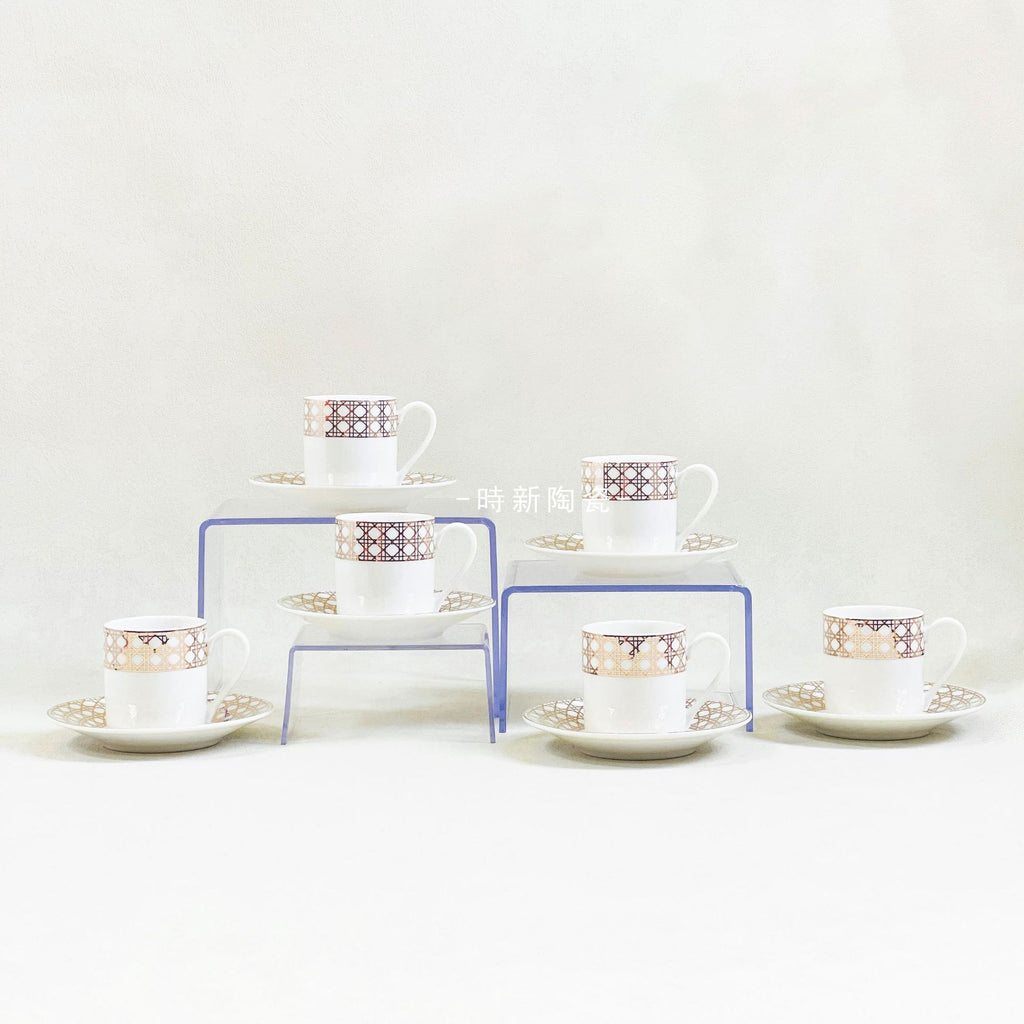 H Home Concentrated Cup and Saucer Set 612 Pieces Personalized Simple Household Afternoon Tea Coffee Cup Gift Box Set