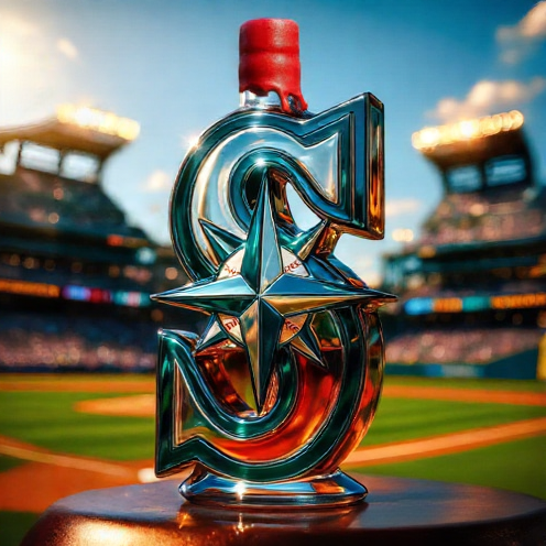 Cross-border New In Stock Seattle Mariners Small Capacity Wine Bottle Whiskey Bottle