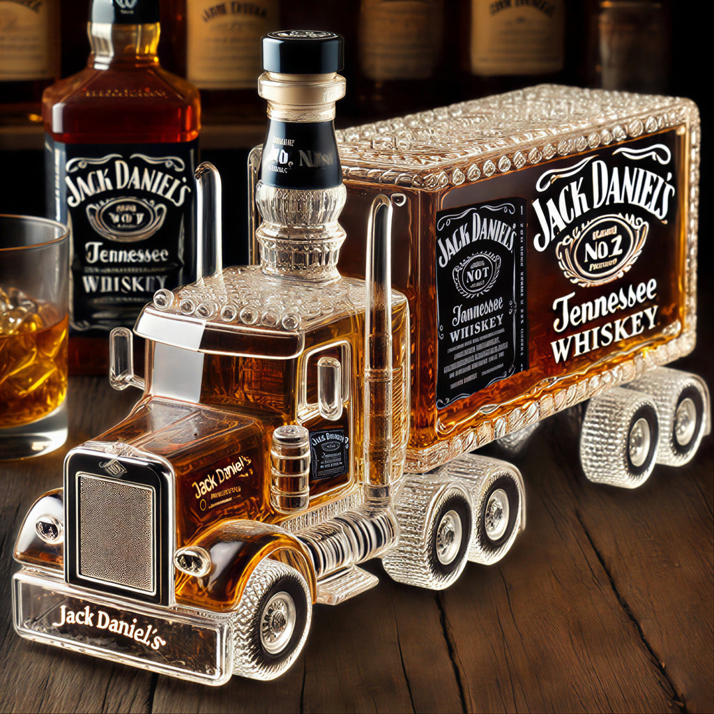 Truck-Shaped Whiskey Decanter Collection - 400ml (4 Brand Styles: Jack Daniel's/Blanton's/Maker's Mark/Crown Royal)