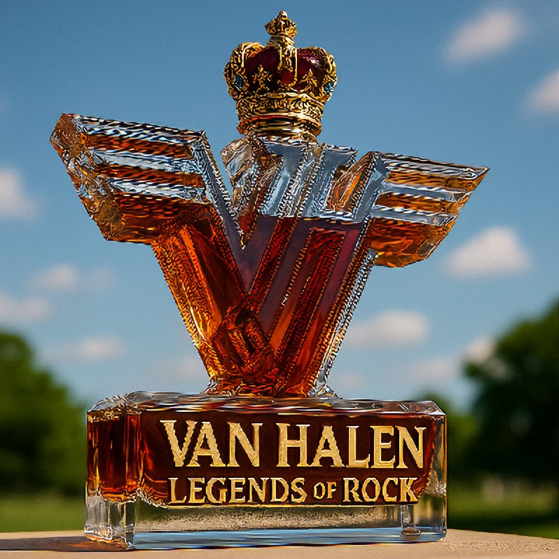 Van Halen "Legends of Rock" Whiskey Bottle - 400ml (V-Logo Design)