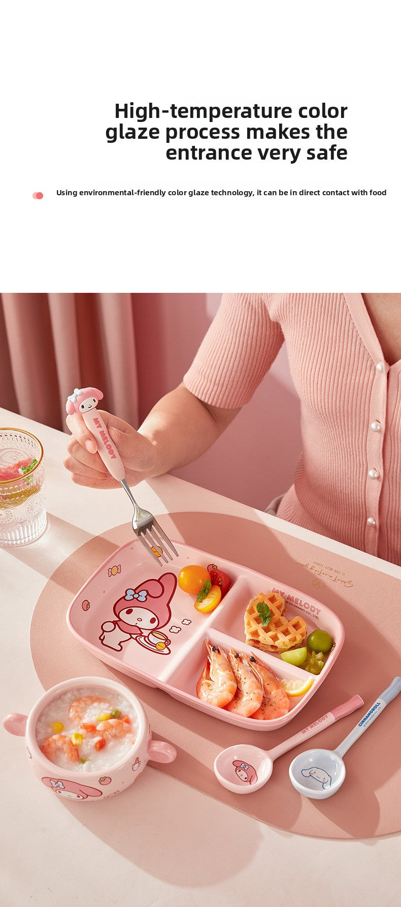 My Melody & Cinnamoroll Divided Bento Box Set - Sanrio Character Lunch Container