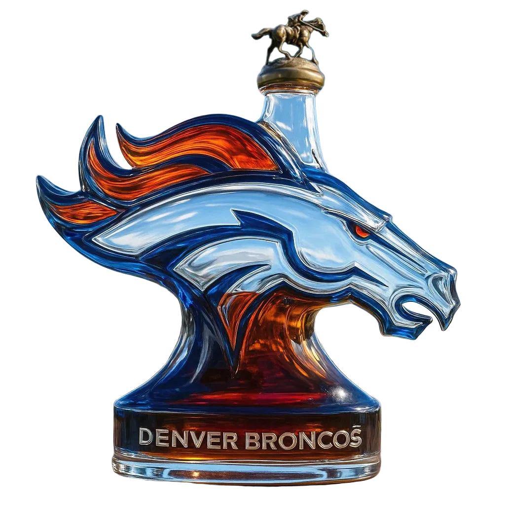 Denver Broncos Horse-Head Whiskey Decanter - NFL Team Themed Bottle