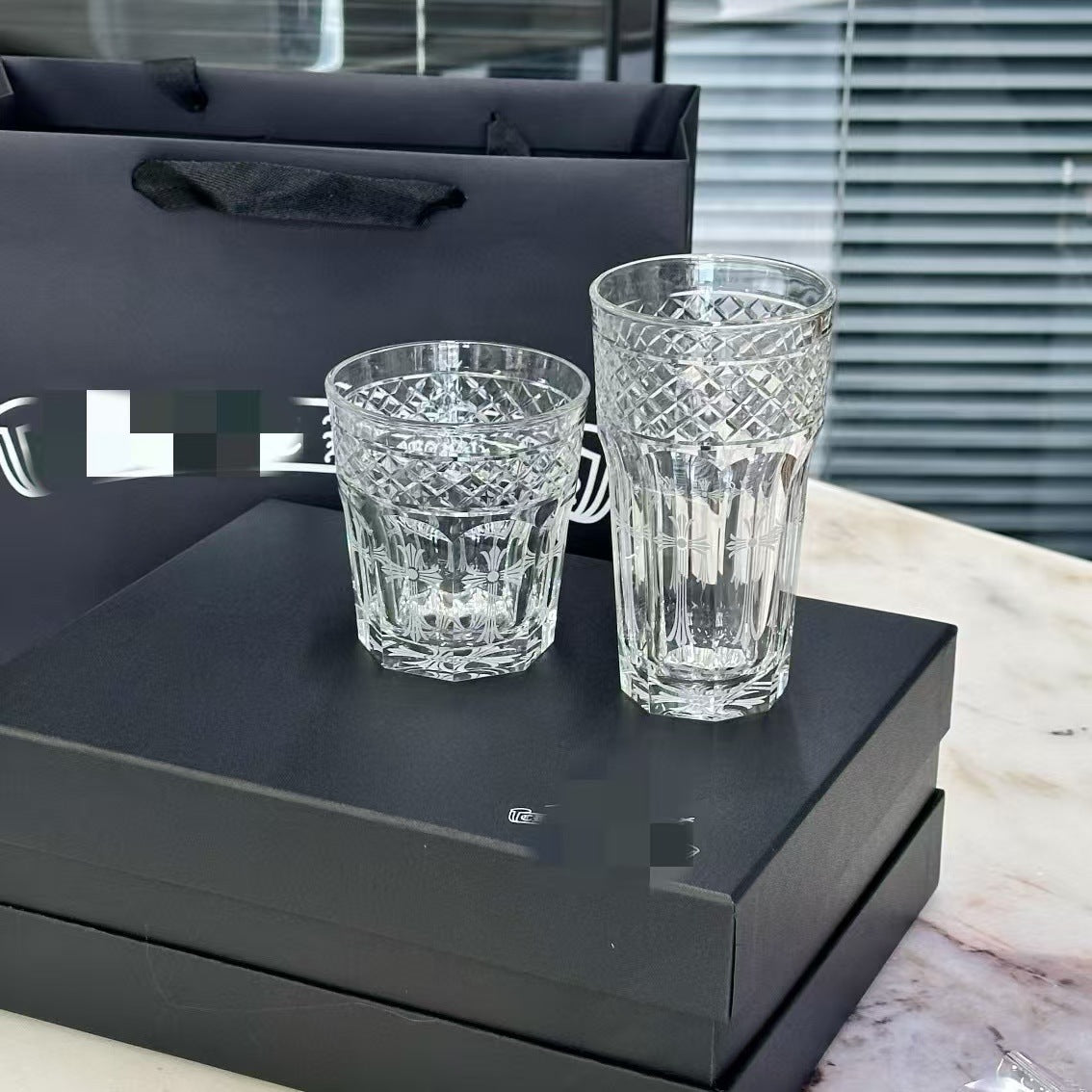 Chrome Hearts x Baccarat Crystal Whiskey Decanter Set - Luxury Designer Barware with Gift Box