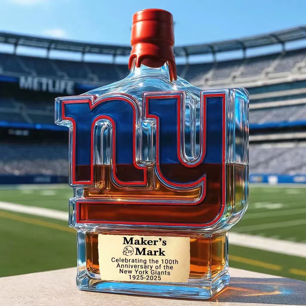 New York Giants 100th Anniversary "NY" Whiskey Bottle - Limited Edition