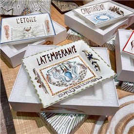 D Moon Series Bone China Tarot Card Storage Tray Home Retro Tray Light Luxury Style