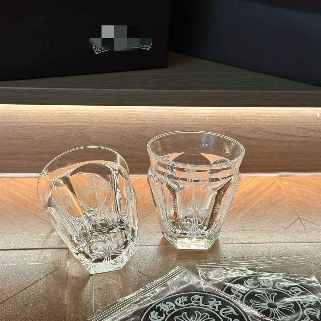 Chrome Hearts x Baccarat Crystal Whiskey Decanter Set - Luxury Designer Barware with Gift Box