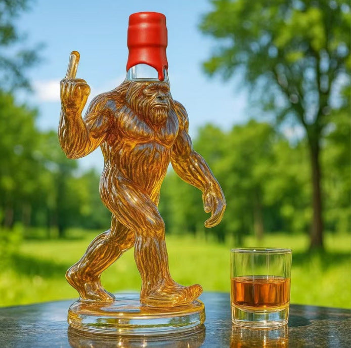 Bigfoot Legend Whiskey Decanter - 350ml Full-Body Sasquatch Shaped Spirit Bottle