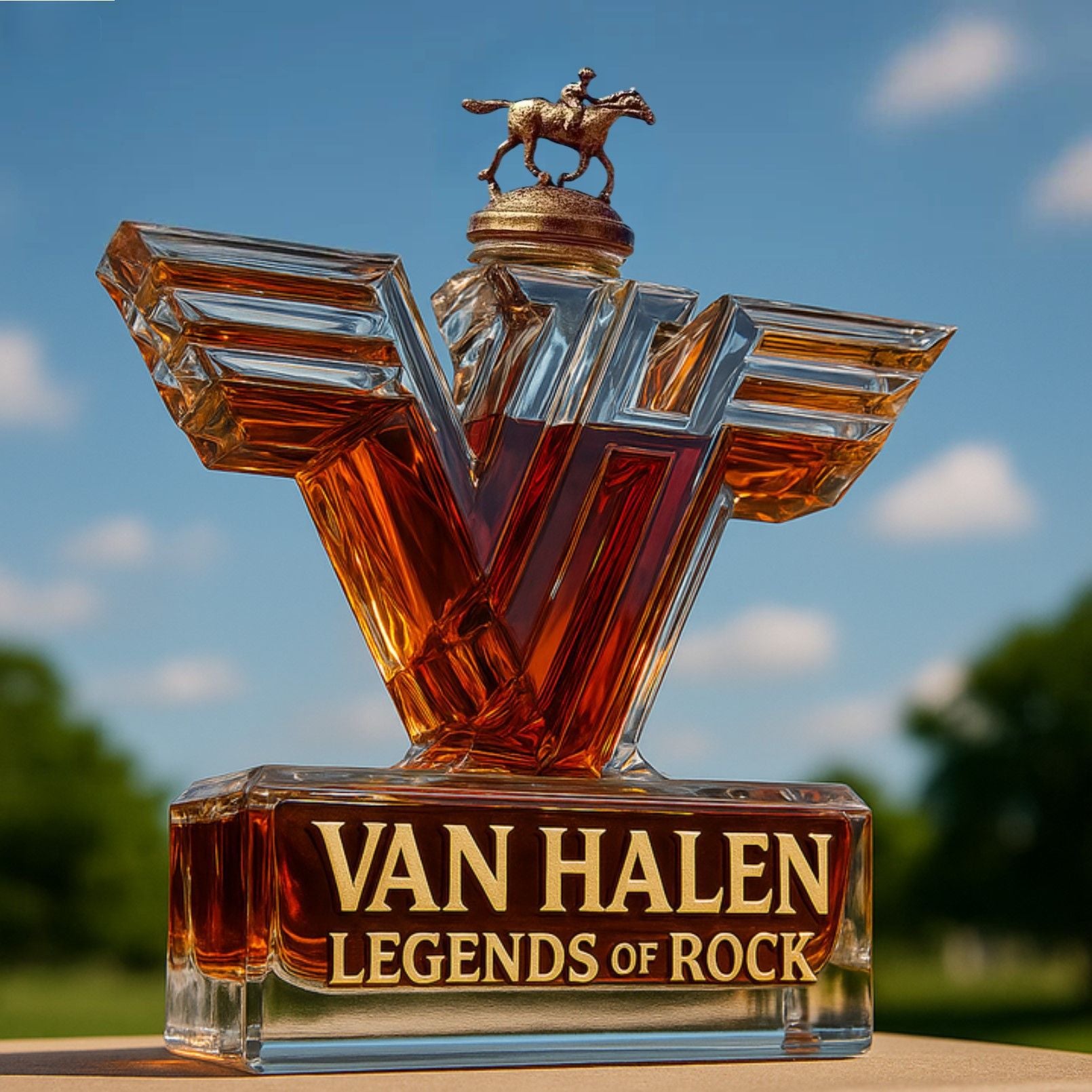 Van Halen "Legends of Rock" Whiskey Bottle - 400ml (V-Logo Design)