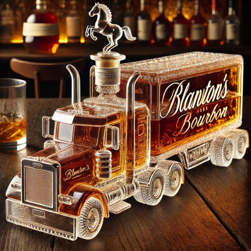 Truck-Shaped Whiskey Decanter Collection - 400ml (4 Brand Styles: Jack Daniel's/Blanton's/Maker's Mark/Crown Royal)