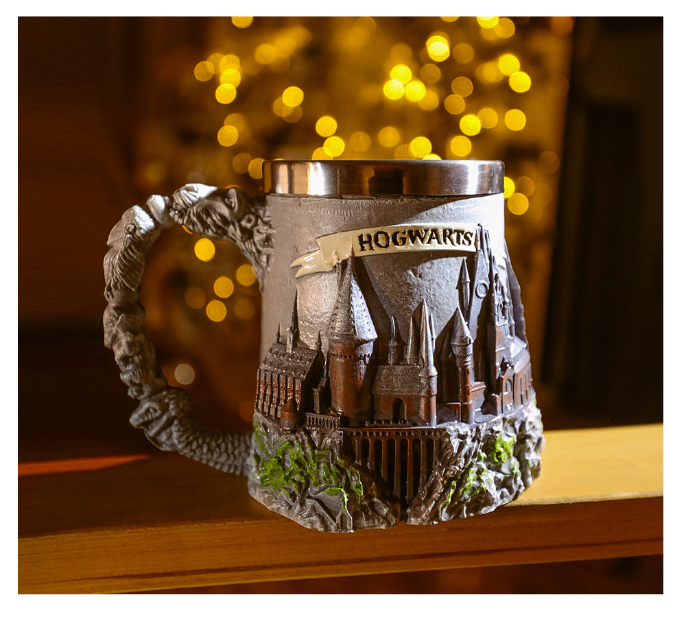 Creative Strange Shape Film Academy Peripheral Collection Cup Large Capacity Stainless Steel Mug Cup Carved Personality Beer Steins