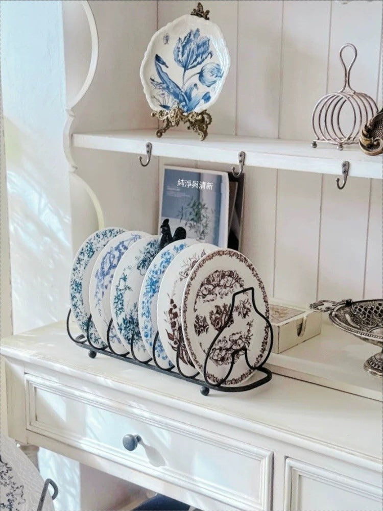 D Brand High-End Exquisite Bone China Western Plate Sun Moon Stars 10inch Flat Plate Gift Box Set of 4 Ceramic Plates