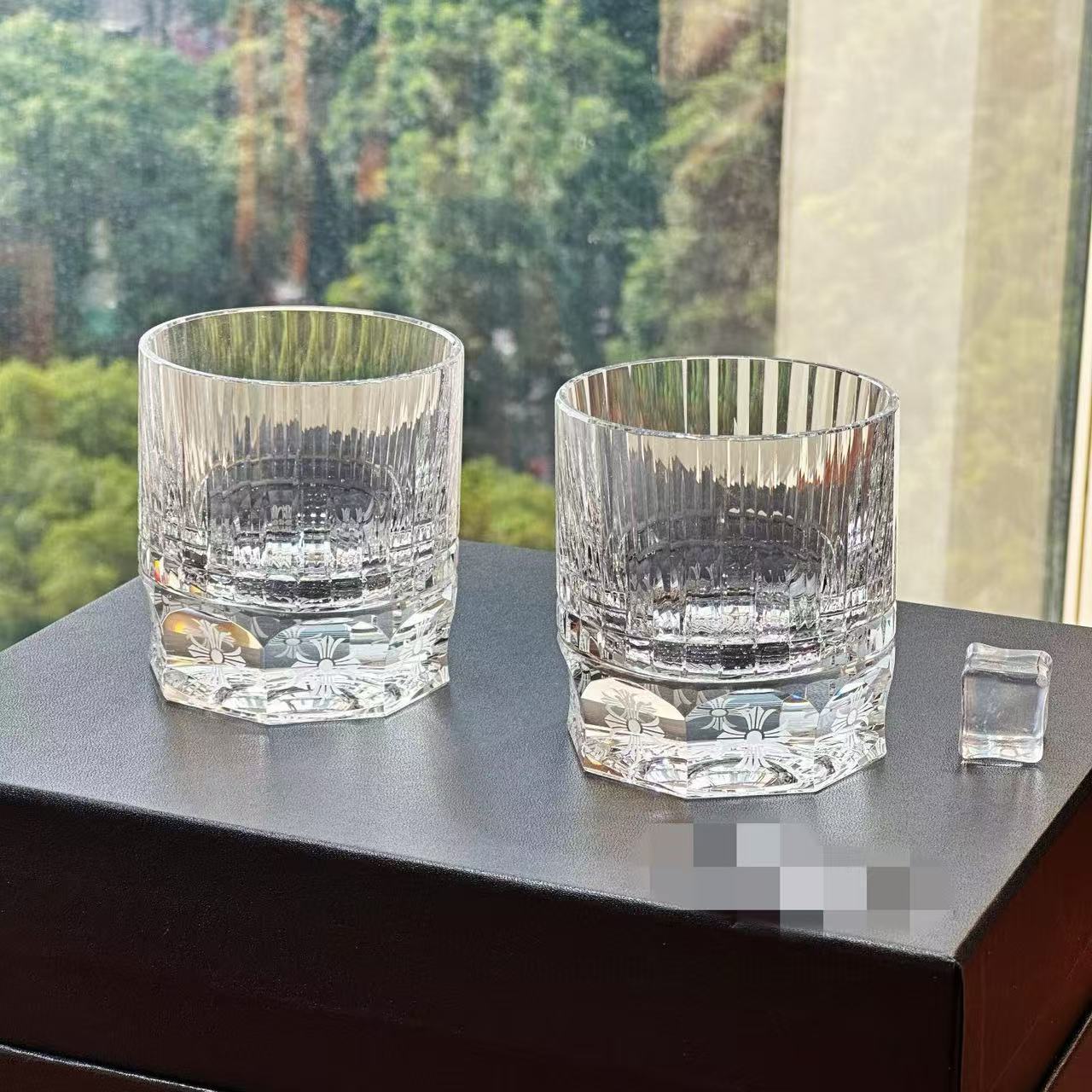 Chrome Hearts x Baccarat Crystal Whiskey Decanter Set - Luxury Designer Barware with Gift Box