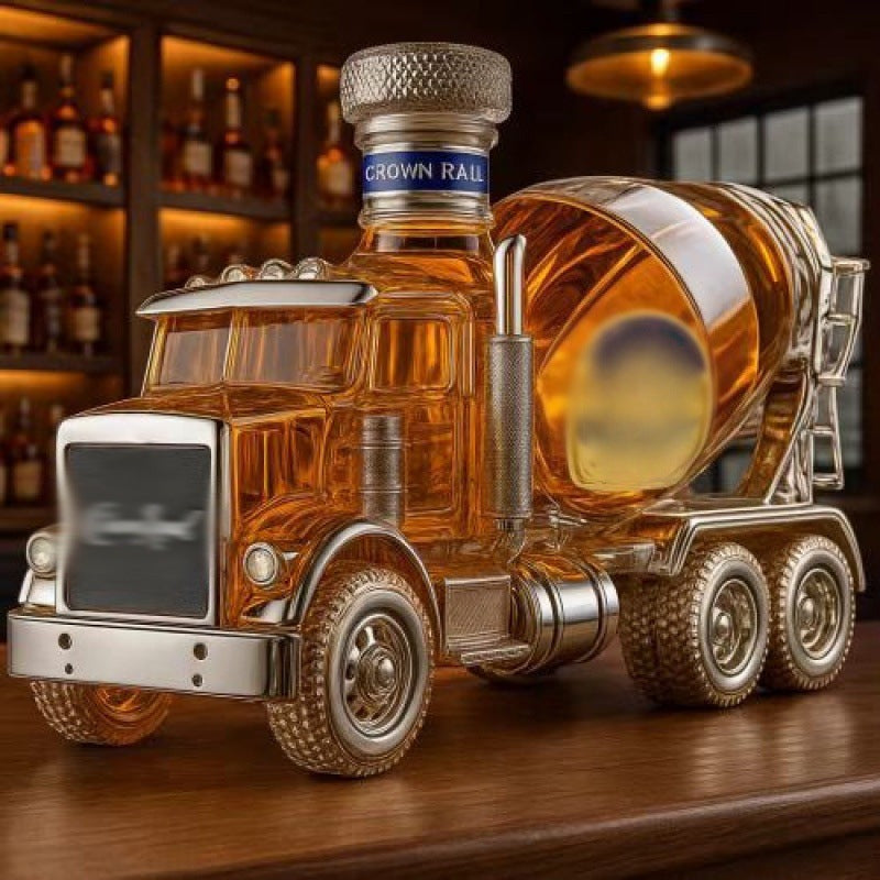 Cement Mixer Truck Whiskey Decanter - Jack Daniel's Themed Glass Bottle