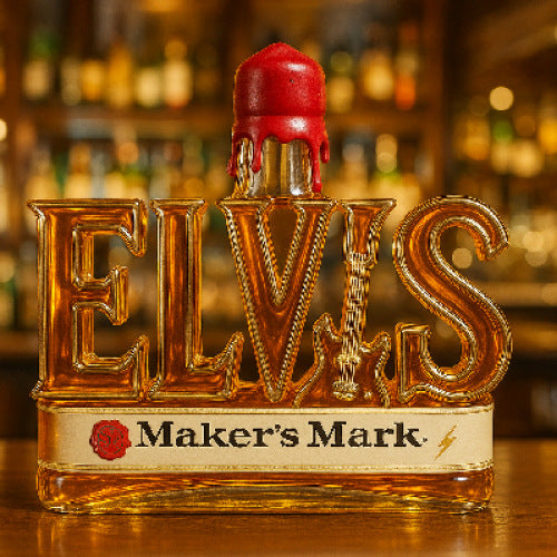 400ml Elvis Presley "ELVIS" Letter Whiskey Decanter - Crown Royal Themed Spirit Bottle