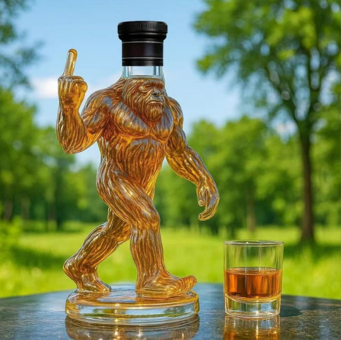 Bigfoot Legend Whiskey Decanter - 350ml Full-Body Sasquatch Shaped Spirit Bottle