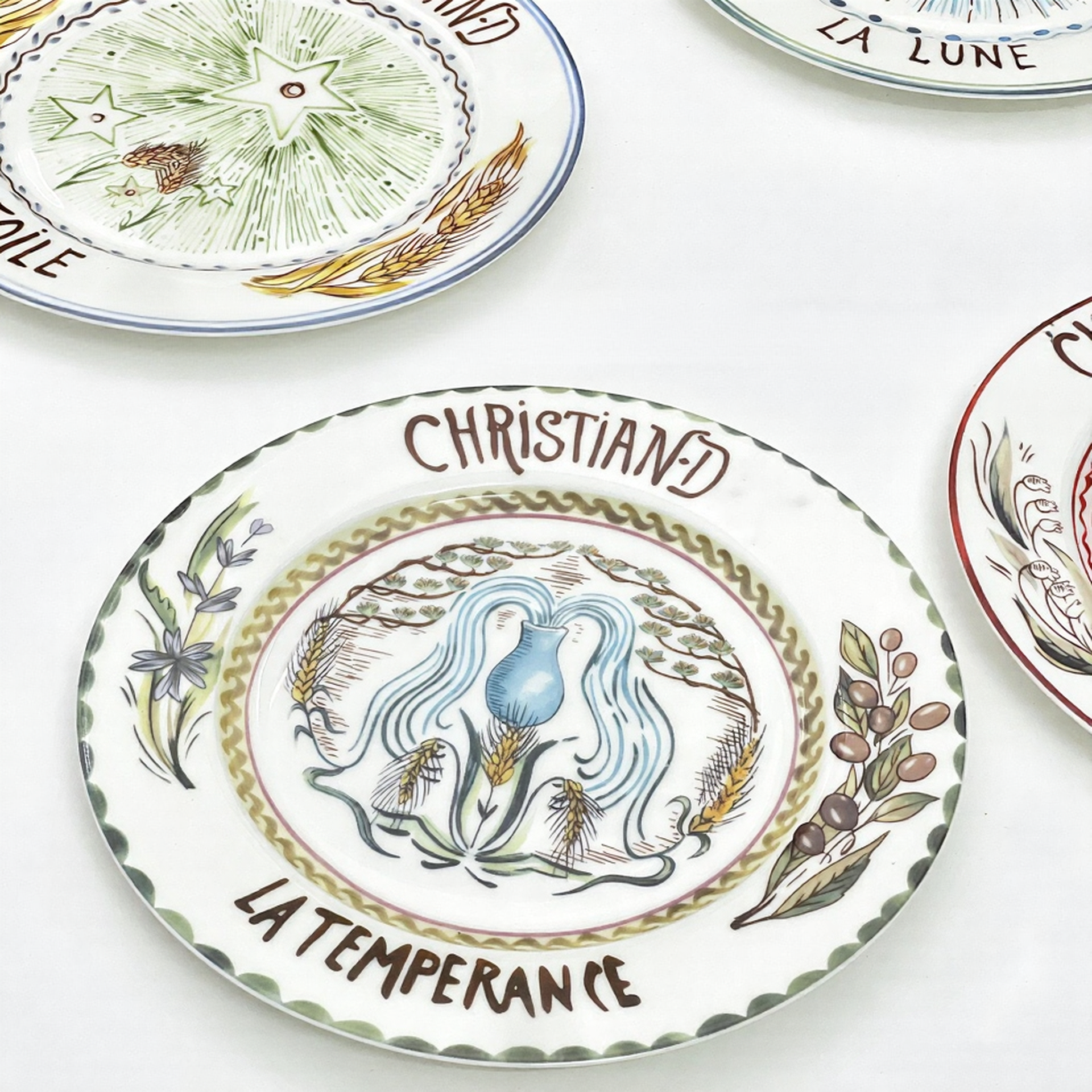 D Tarot Series Ceramic Dinner Plates Creative Gift Internet Celebrity Plates Steak Plates Set