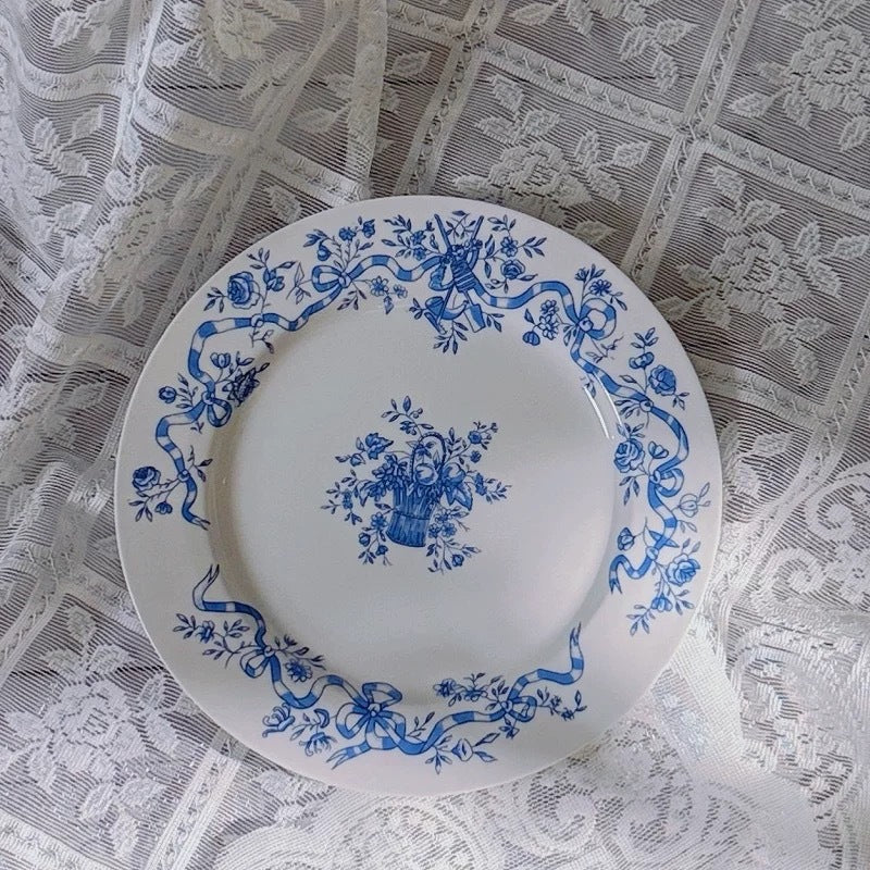 D Brand High-End Exquisite Bone China Western Plate Sun Moon Stars 10inch Flat Plate Gift Box Set of 4 Ceramic Plates