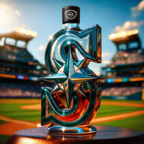 Cross-border New In Stock Seattle Mariners Small Capacity Wine Bottle Whiskey Bottle