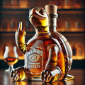 Turtle Whiskey Decanter - Jack Daniel's Themed Glass Spirit Bottle